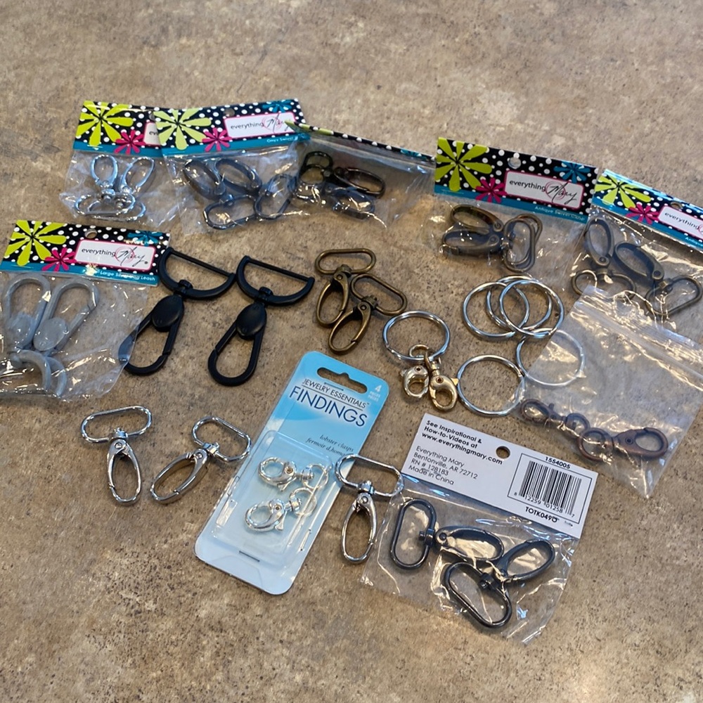 Lot of Metal Lanyard Making Supplies